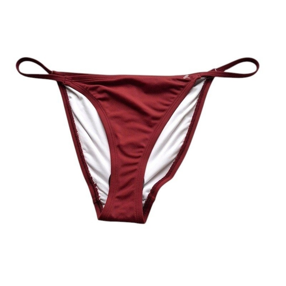 Urban Outfitters‎ Out From Under String Bikini Bottom L Terracotta Red High Leg